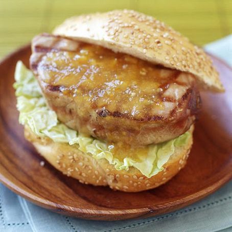 Tuna-Steak Burgers with Orange-Ginger Sauce