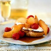 Warm Pear-Raspberry Bruschetta