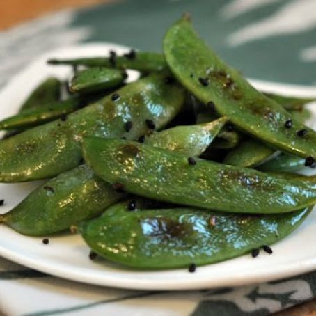 Sesame Roasted Snap Peas Serves