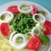 Fresh Green Peas and Sugar Snap Peas in Sesame Dressing