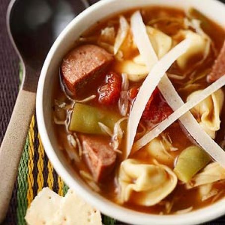 Sausage and Tortellini Soup