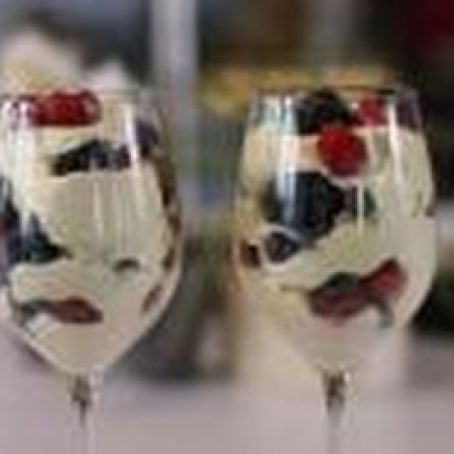 Honey-Champagne Sabayon Parfait with Fresh Berries
