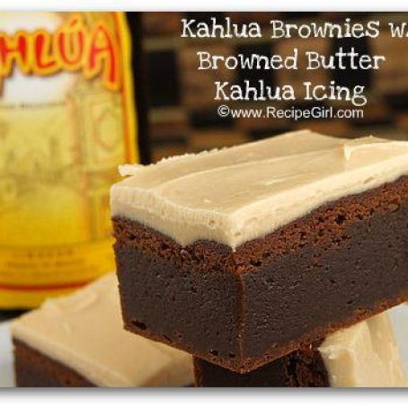 kahlua brownies w/ brown butter kahlua icing