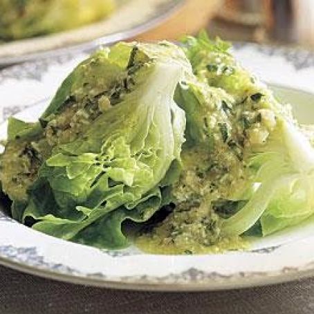 Boston Lettuce Wedges with Mimosa Vinaigrette