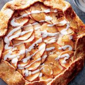 Apple Galette with Vanilla Yogurt Drizzle