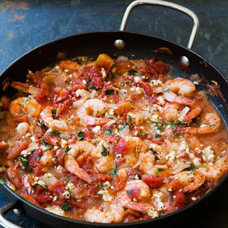 Baked Shrimp in Tomato Feta Sauce