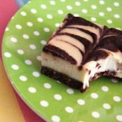 Cheesecake Bars, Raw Chocolate-Swirl