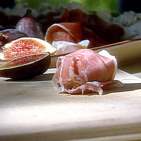 Prosciutto Wrapped Figs And Blue Cheese