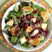 Fabulous Fall Salad with Pomegranate Arils  and Simply Sesame-Citrus Dressing