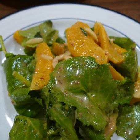 Baby Kale Orange Salad with Cranberry Dressing