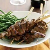 Grilled Beef Tenderloin Skewers w/ Red Miso Glaze