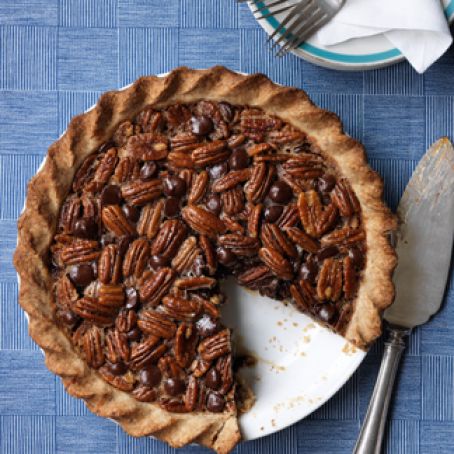 Double Pecan Chocolate Pie