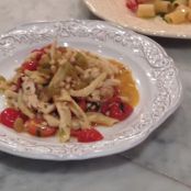 Cassarecce with Swordfish, Pine Nuts and Raisins MA