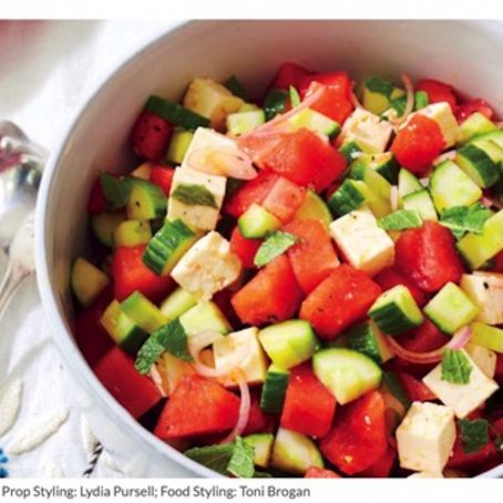 Watermelon, Cucumber, and Feta Salad Recipe