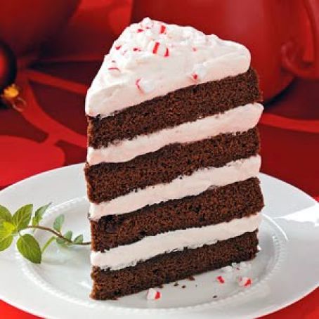Fudgy Peppermint Stick Torte