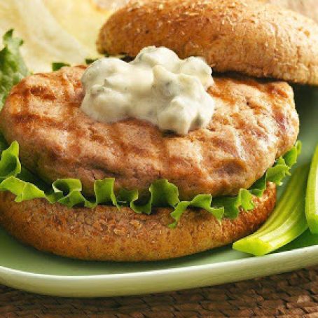 Buffalo-Blue Cheese Grilled Chicken Burgers