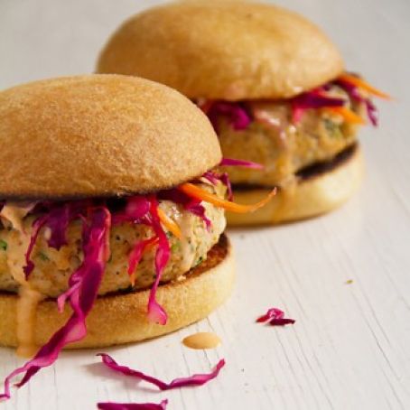 GROUND****Asian Turkey or Chicken Burgers w/Slaw