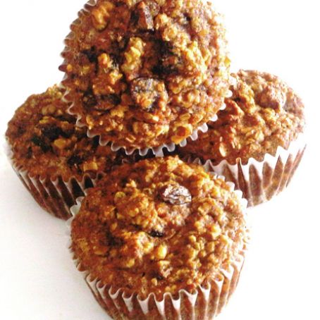Coconut Flour Carrot Oatmeal Muffins