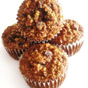 Coconut Flour Carrot Oatmeal Muffins