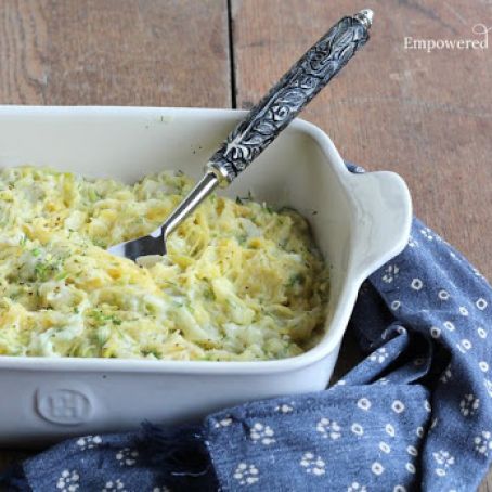 Spaghetti Squash, Creamy Leek  Casserole (Paleo)