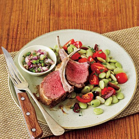 Lamb Chops and Cilantro Relish