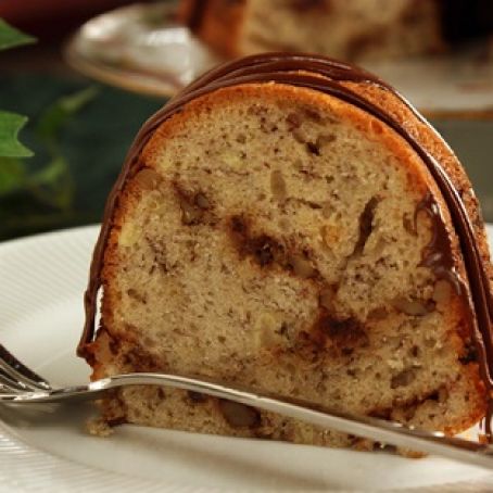 Banana Chocolate Swirl Cake