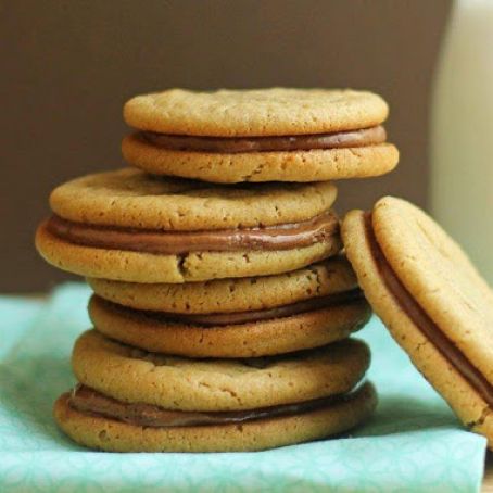 Chocolate-Hazelnut-Peanut Butter Sandwich Cookies
