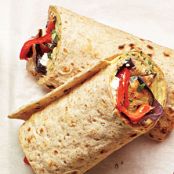 Grilled Veggie and Hummus Wrap