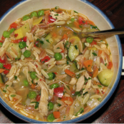 Tosted Orzo Chicken Soup