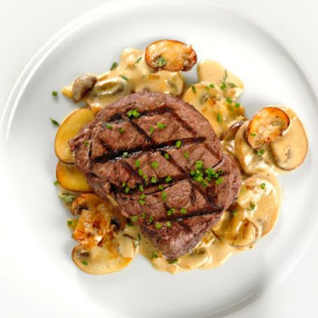 FILET MIGNON WITH BRANDY MUSTARD SAUCE