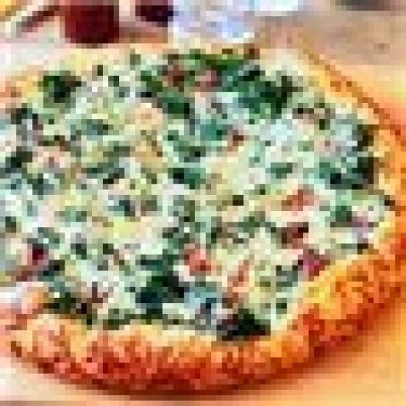Spinach and Pepper-Jack Pizza