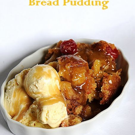 Pineapple Upside Down Bread Pudding