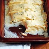 SALMON CANNELLONI w/LEMON CREAM SAUCE