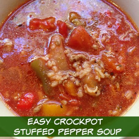 Crockpot Stuffed Pepper Soup