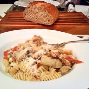 Fusilli with Sausage, Artichokes, and Sun-Dried Tomatoes