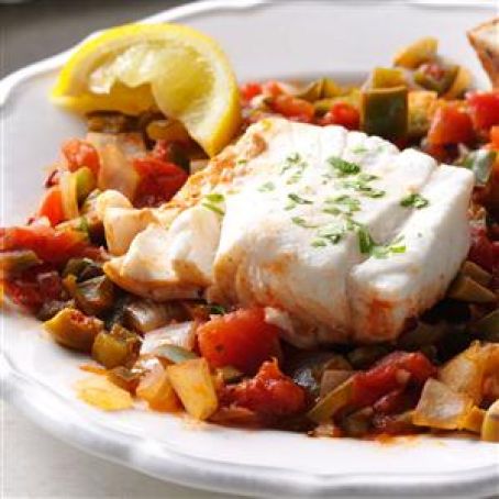 Tomato-Poached Halibut Recipe