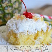 Piña Colada Poke Cake