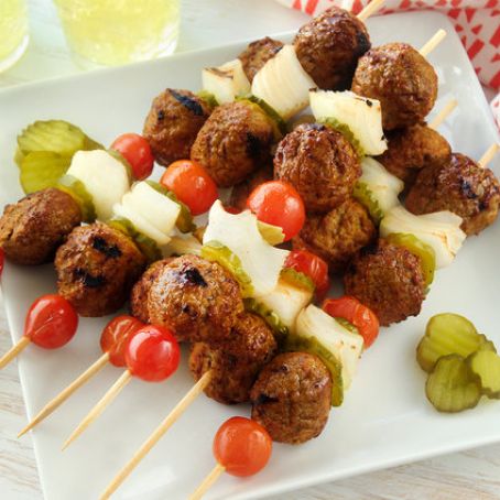 Bunless Turkey Burger Kebabs