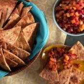 Stone Fruit Salsa with Cinnamon Chips
