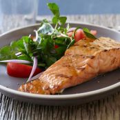 Salmon with Brown Sugar and Mustard Glaze