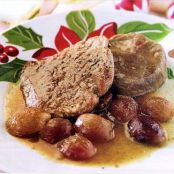 MEDALLONES EN SALSA DE UVA