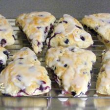 Lemon Glazed Blueberry Scones
