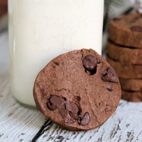 Double chocolate shortbread cookies