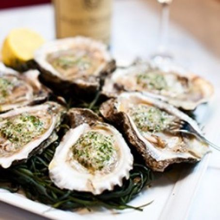 Broiled Oysters on the Half Shell with Fines Herbes