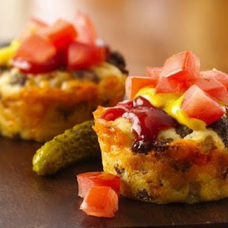 Impossibly Easy Mini Cheeseburger Pies