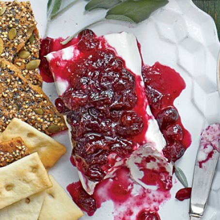 Wine Spiked Cranberry Cheese Log