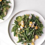 Garden Greens with Chopped Eggs and Whole Herbs