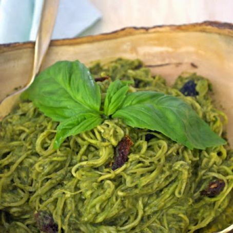 RAW Avocado Herb Pesto with Zoodles