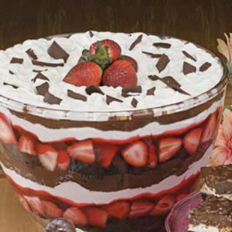 Strawberry and Chocolate Trifle