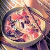 Thai Beef Soup with Coconut, Lemongrass, and Noodles